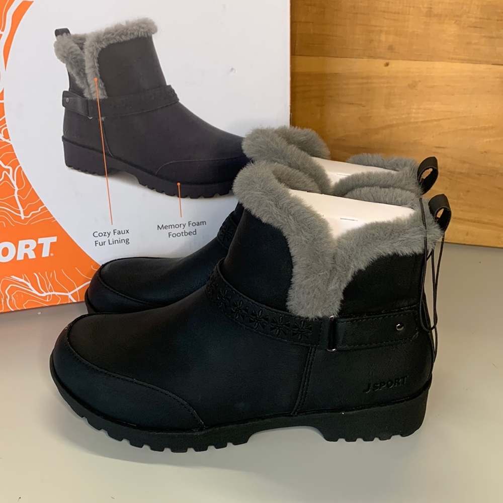 NEW Women’s JSport Memory Foam Norway Black Boots